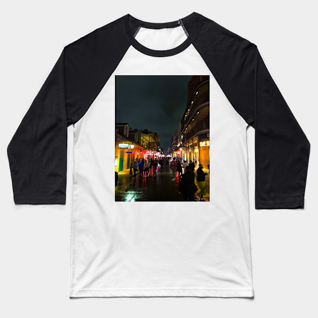 The Colours of Bourbon Street Baseball T-Shirt by Steves-Pics